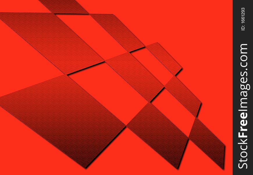 Red metal square grid pattern  computer generated. Red metal square grid pattern  computer generated