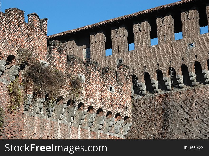 Daily shot of Castello Sforzasco in Milan, italy. Daily shot of Castello Sforzasco in Milan, italy