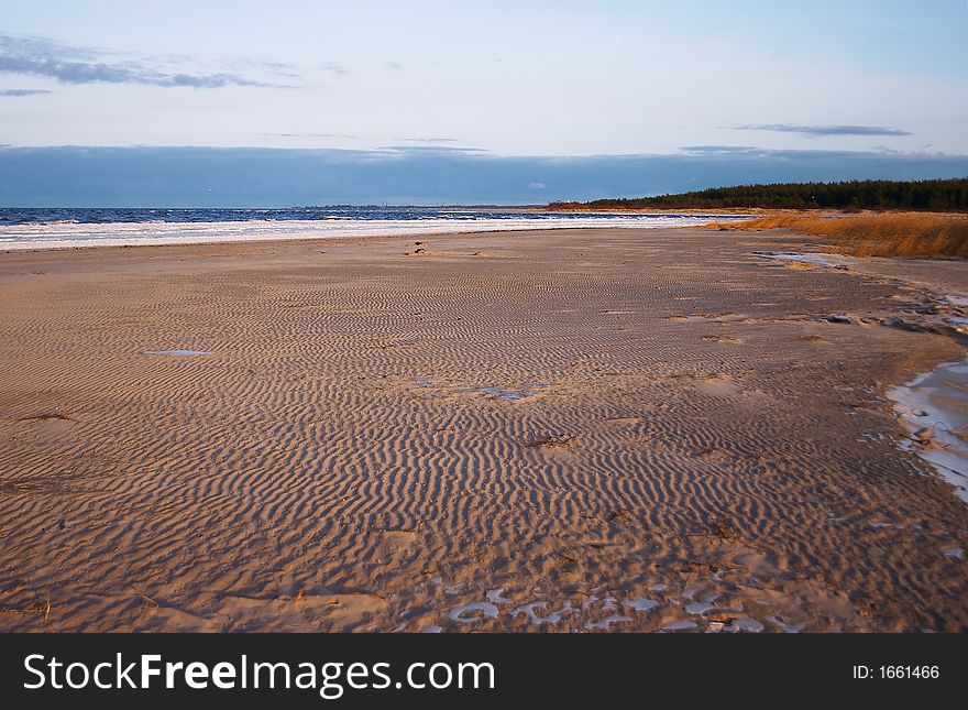 Sand, sea, seacoast, diagonal, wind. Sand, sea, seacoast, diagonal, wind