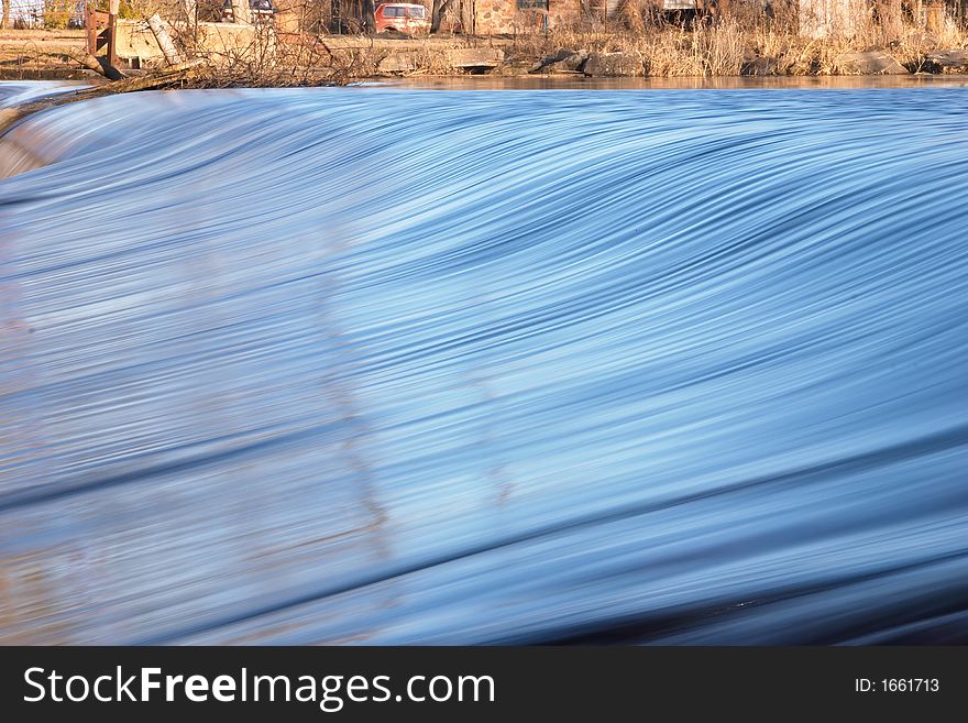 Water, stream, waterfall, speed, background