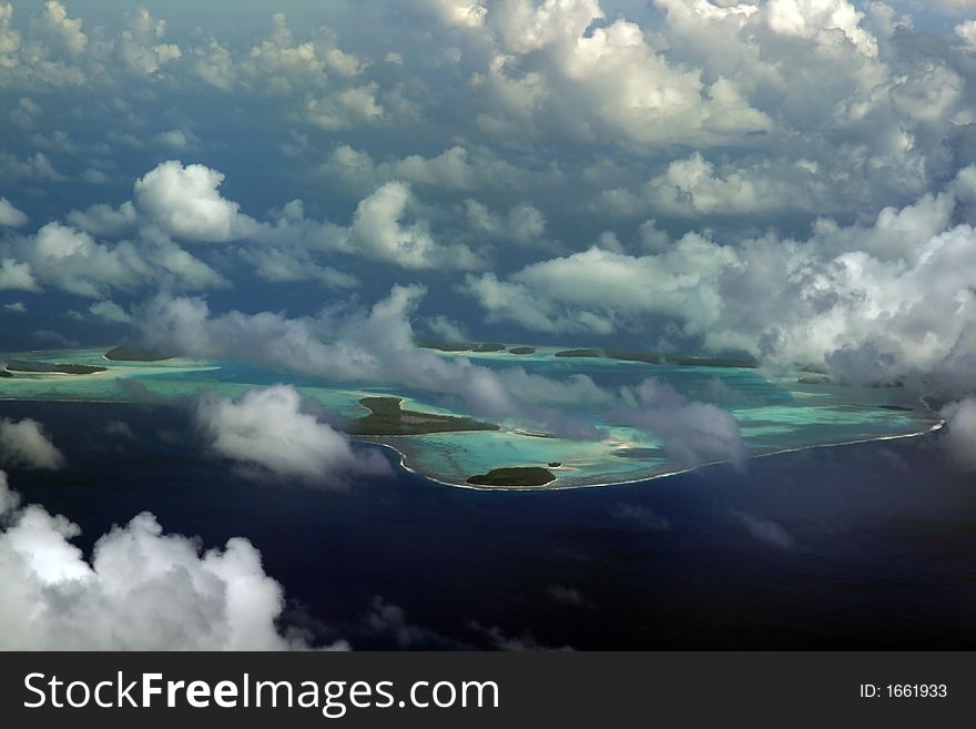 Tetiaroa atoll in french polynesia