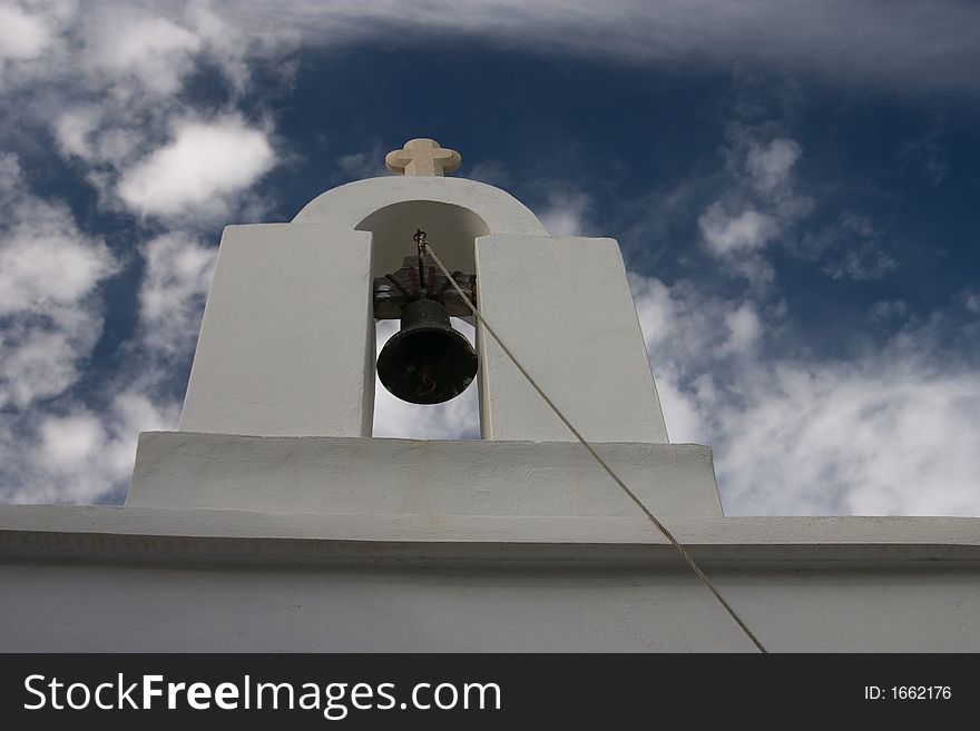 Paros, Greece, church, belltower with bells