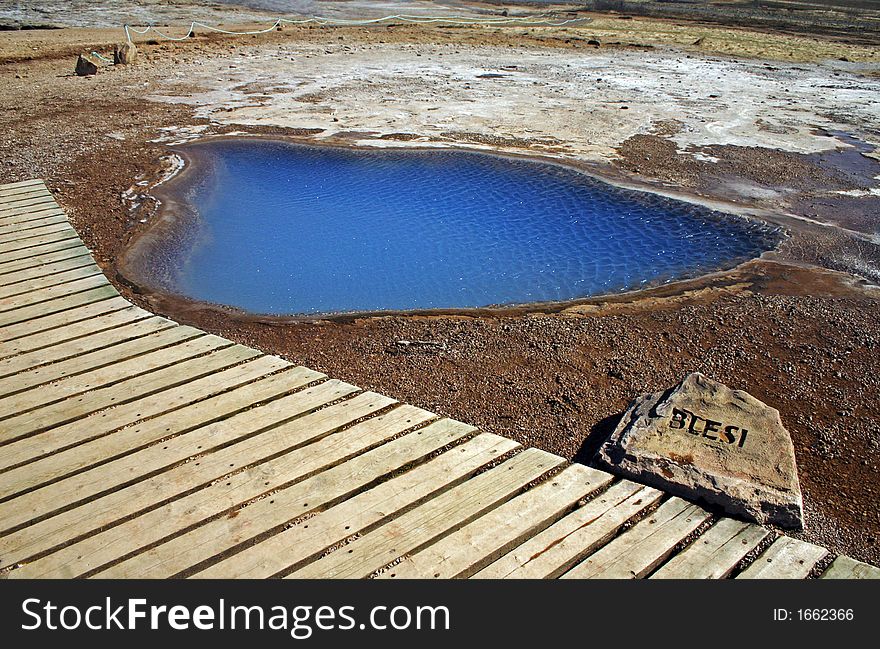 Small pool called Blesi in Iceland