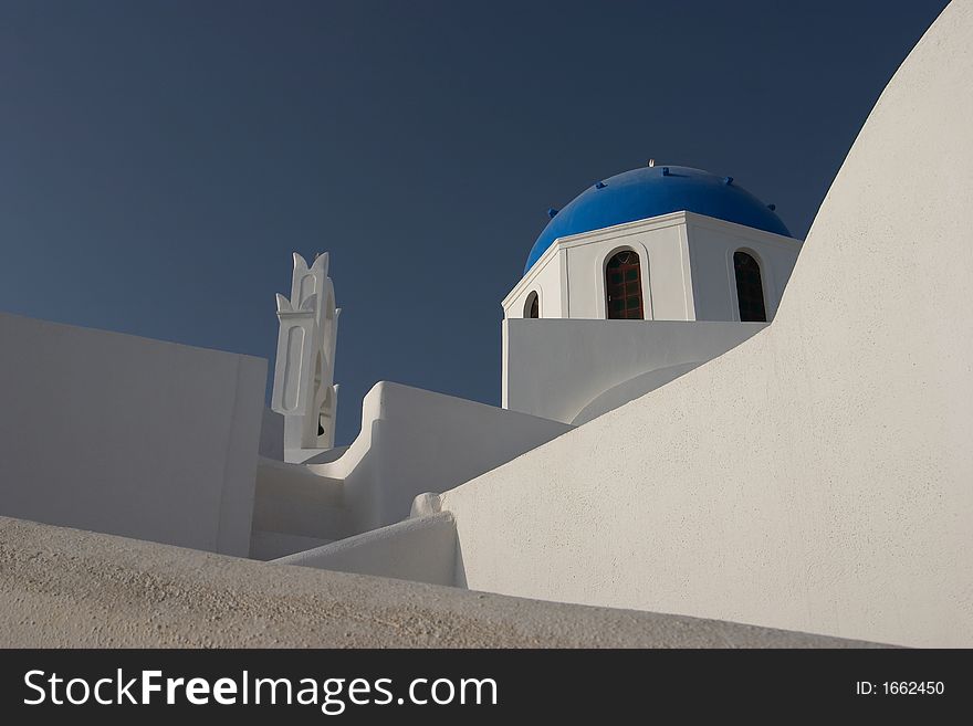 A Greek Orthodox Church In Oia, Santorini