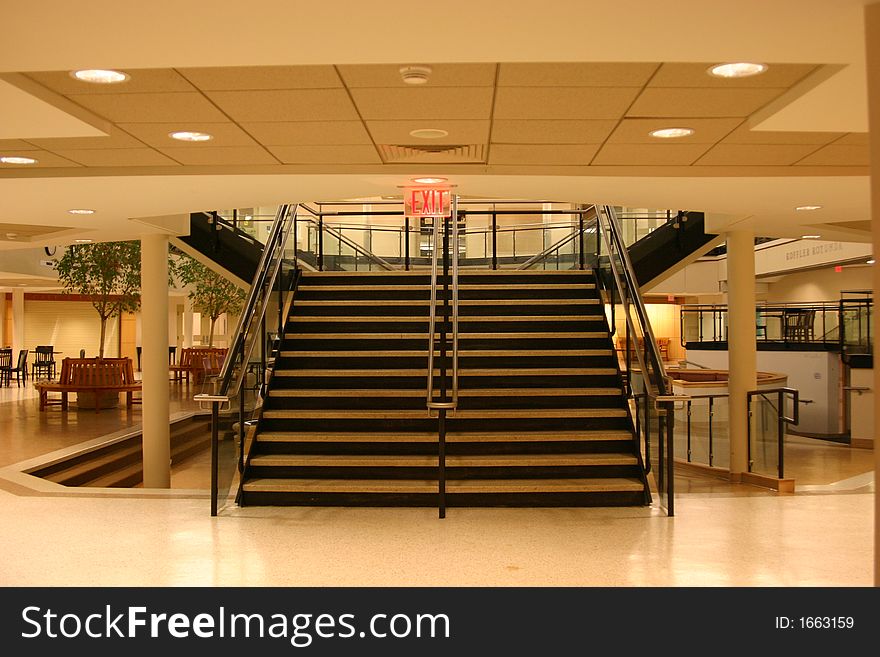 Stairway in main building on my campus