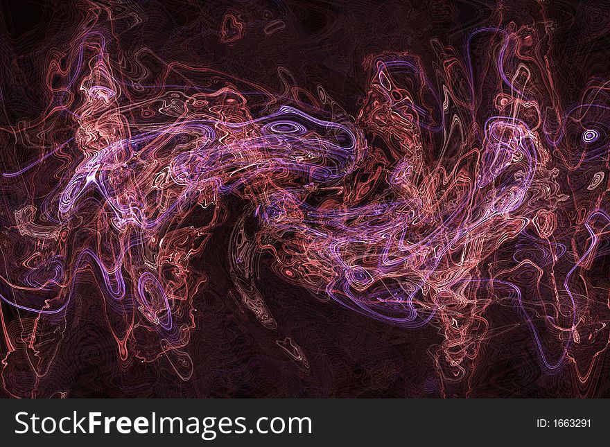 Computer generated illustration of vialet wave background
