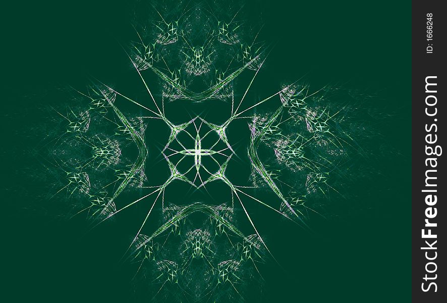 A computer generated fractal image, resembling a snowflake,. A computer generated fractal image, resembling a snowflake,