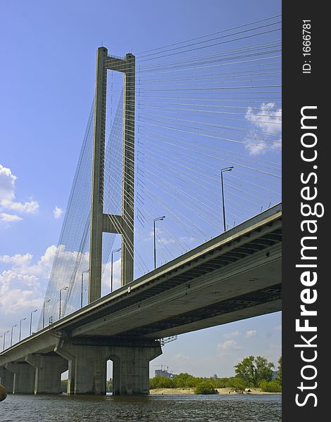 Southern Bridge on the Dnieper river in Kiev. Southern Bridge on the Dnieper river in Kiev