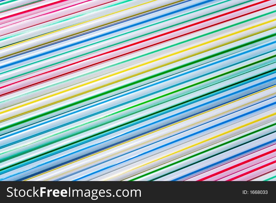 Group of colored straw as a background