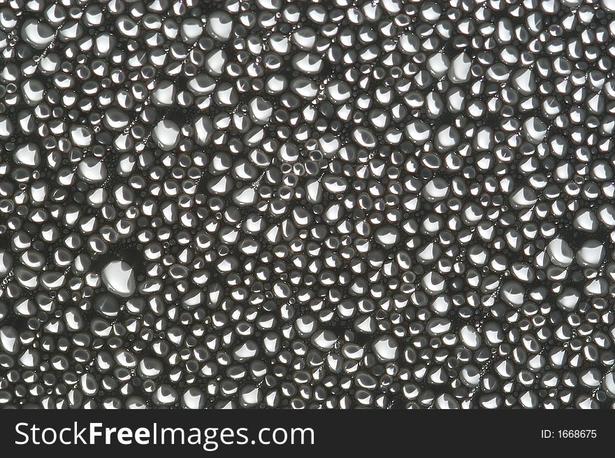 Water droplets  in the showering cabine in bathroom