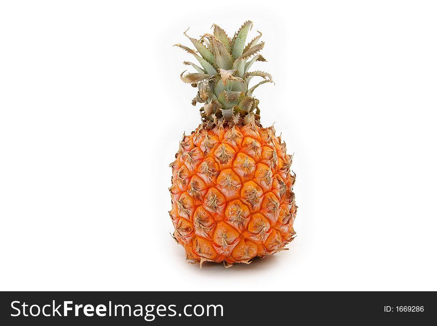 Orange baby pinapple isolated over white