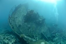 Shipwreck In Shallow Water Stock Photo Shipwreck In Shallow Water Stock Photo