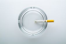 Cigarette And Ashtray Royalty Free Stock Photos