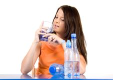 Woman Drinking Water Royalty Free Stock Photo