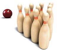 Bowling Pin And Ball Stock Images