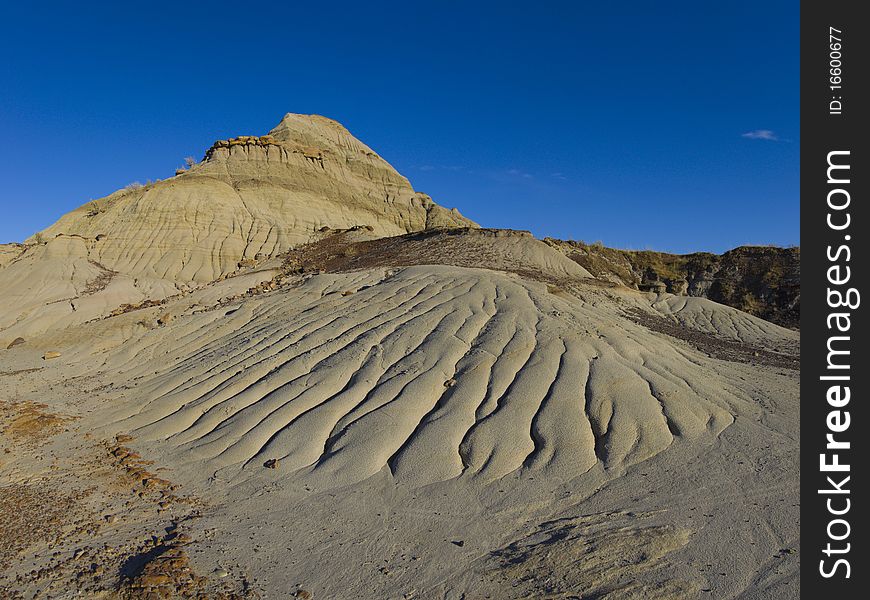 Large filesize, water eroded sand stone located in the badalands of Brooks, Alberta, Canada