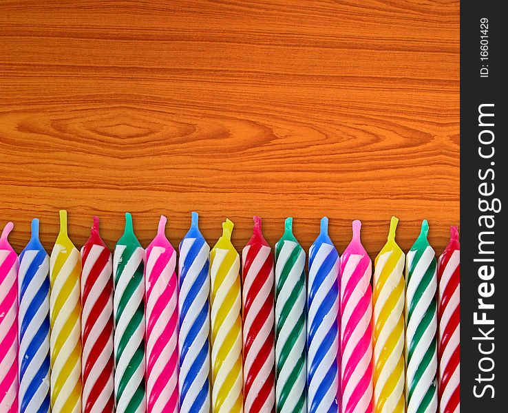 A bunch of colorful Birthday Candles