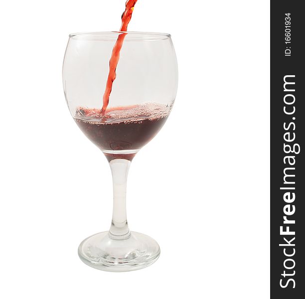 Glasses of wine on a white background. Glasses of wine on a white background
