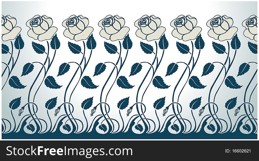 Vector of rose vintage pattern