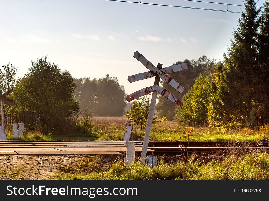 View of the railway track on a sunny day