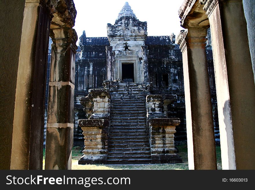 Inside from Angkor Wat Temple,Cambodia. Inside from Angkor Wat Temple,Cambodia