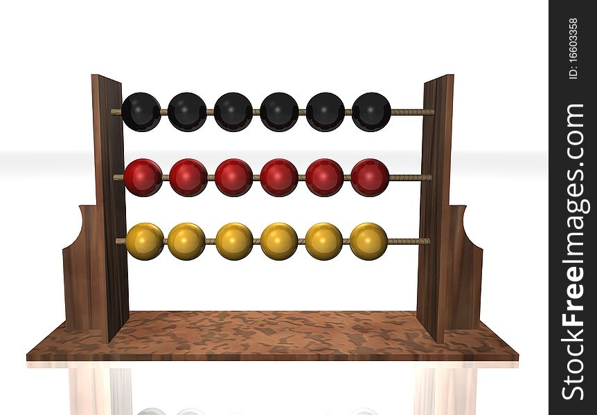 Abacus Germany Flag 3d rendering