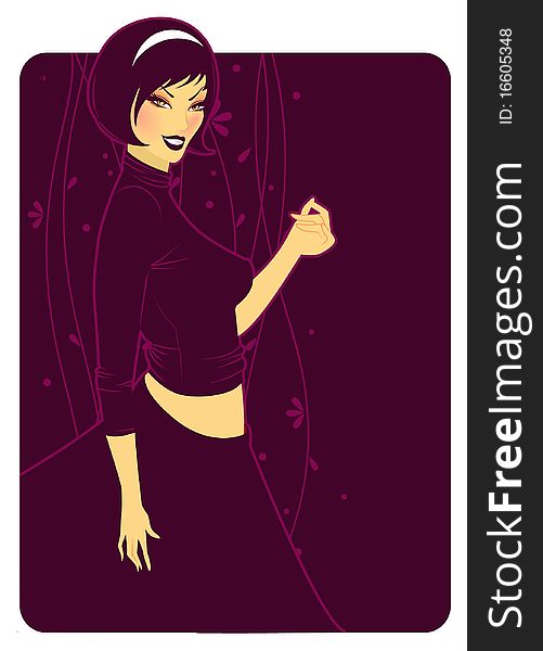 Vector illustration of elegance women