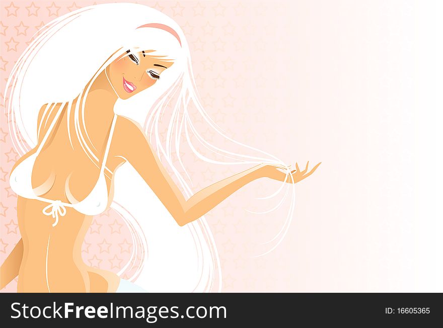 Vector illustration of elegance women