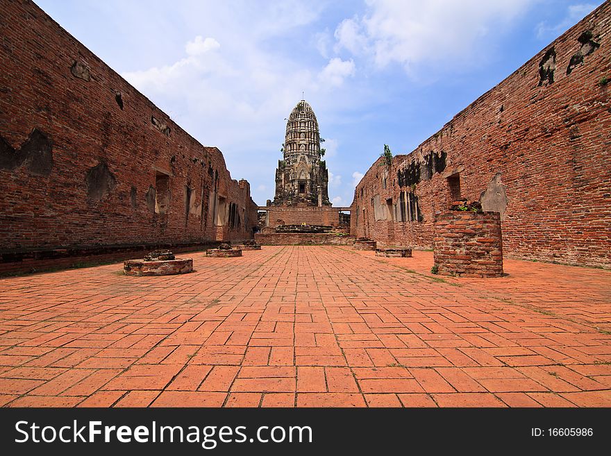 Ancient temple with blue sky. Ancient temple with blue sky