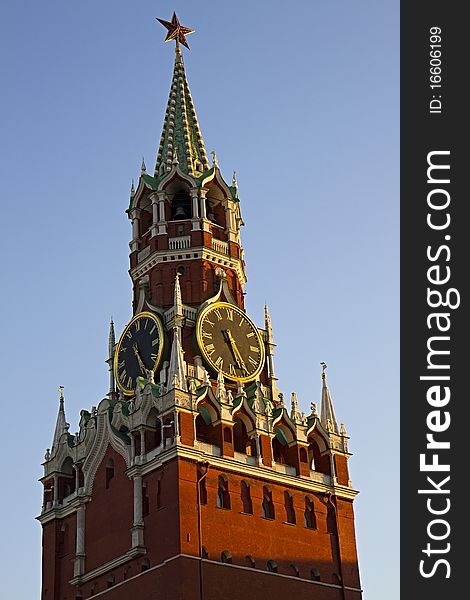 Spasskaya tower, Moscow Kremlin, Russia. Spasskaya tower, Moscow Kremlin, Russia