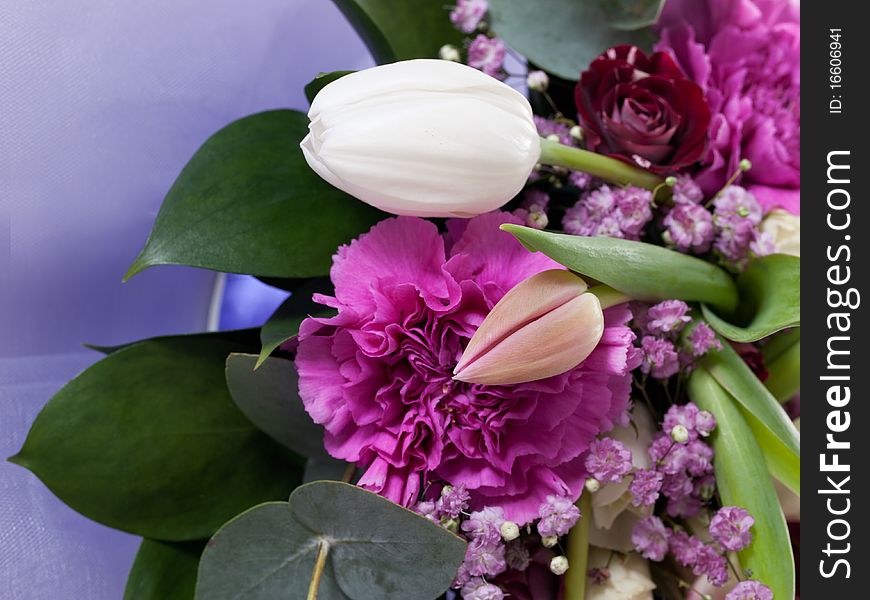 Closeup shot of colorful bouquet