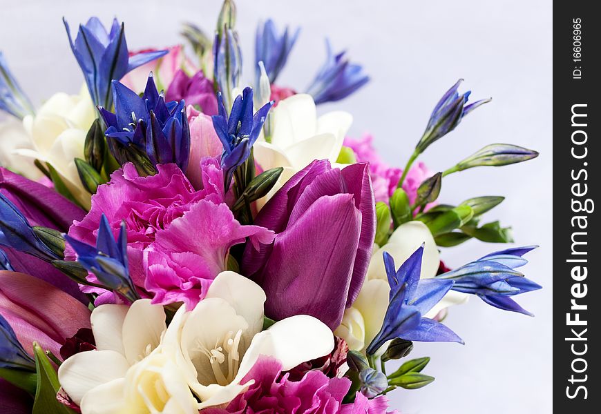 Closeup shot of colorful bouquet