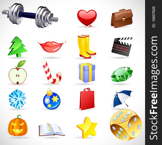 Vector gift icons.