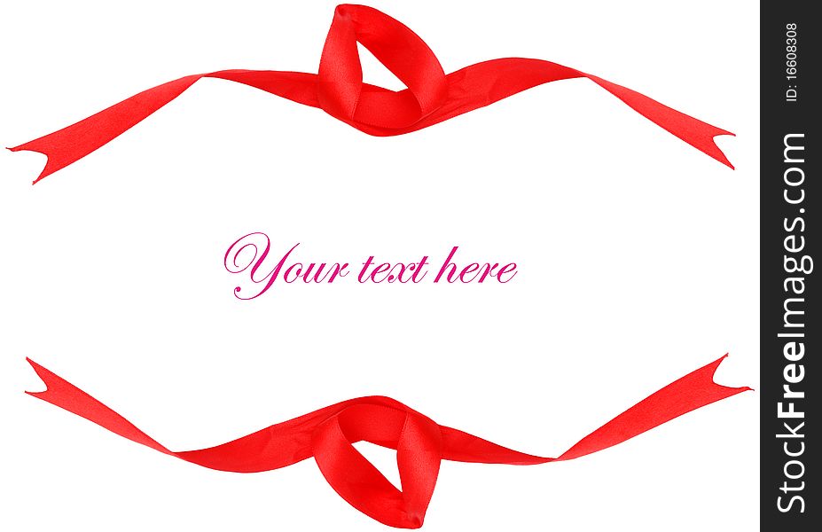 The red ribbon frame in text