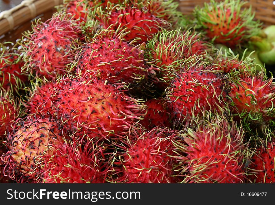 Rambutan, Thai's fruit background. Rambutan, Thai's fruit background