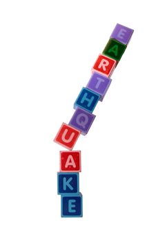 Earthquake In Block Letters Stock Image Earthquake In Block Letters Stock Image