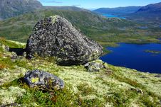 Picturesque Norway Mountain Landscape. Stock Photos
