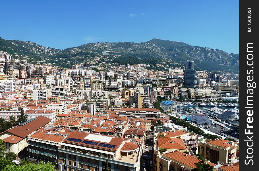 Breathtaking view from the royal residence of residencies in Monte-Carlo, Monaco. Breathtaking view from the royal residence of residencies in Monte-Carlo, Monaco.