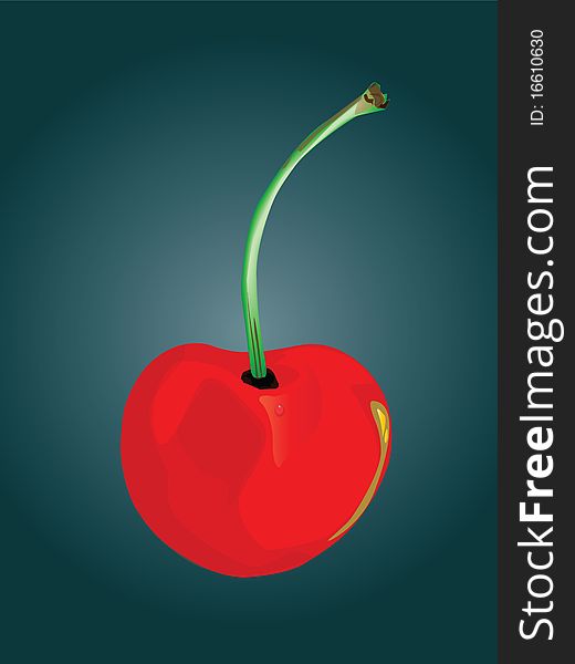 Vector graphic illustration of a cherry design for the designers.