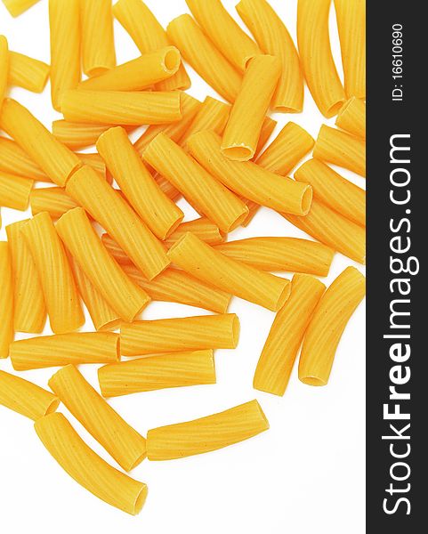 Macaroni isolated on white background. Macaroni isolated on white background