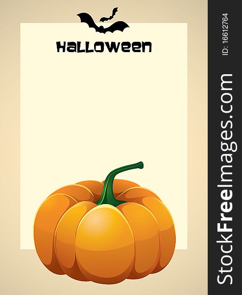 Happy Halloween, vector illustration card. Happy Halloween, vector illustration card