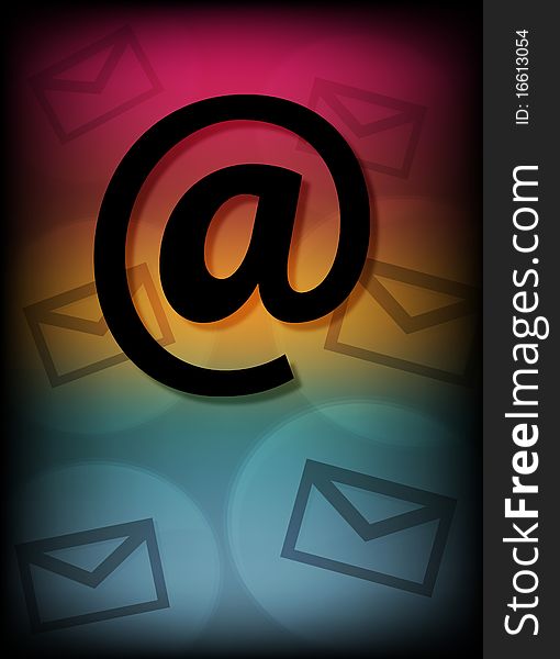 Email Symbol With Little Envelopes