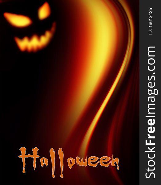 Orange waves on black background, halloween illustration. Orange waves on black background, halloween illustration