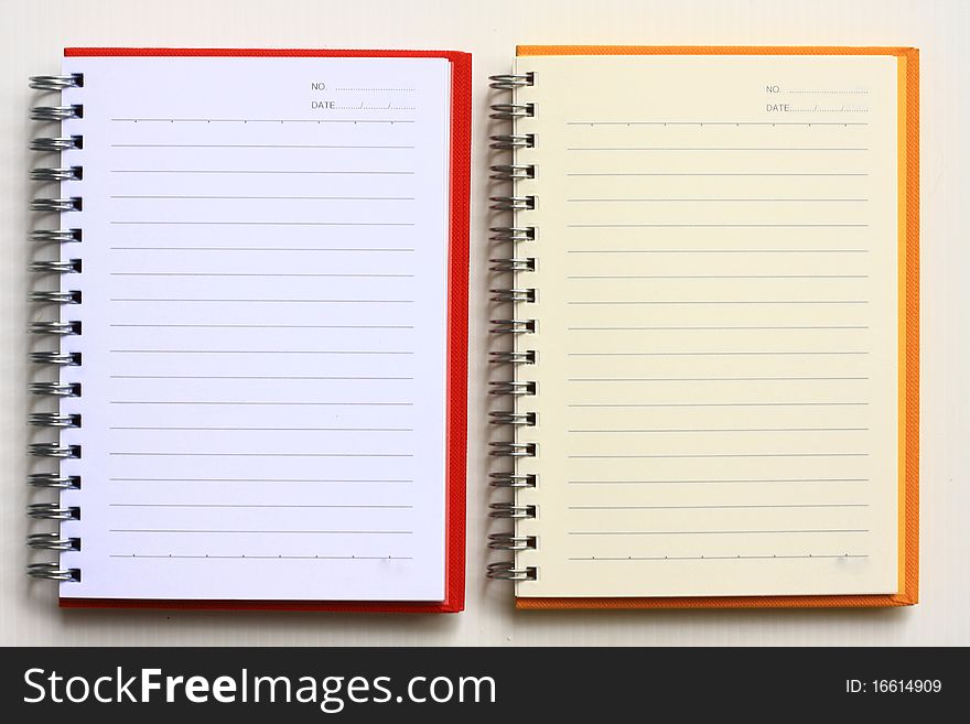 Two notebook on white background. Two notebook on white background