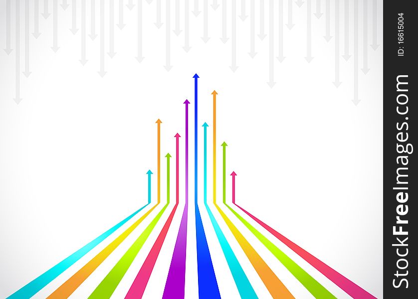 Vector illustration of Colored arrows
