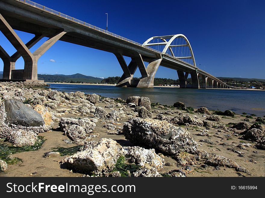 The Waldport bridge on the central Oregon coast