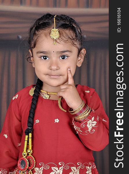 Little punjabi girl portrait