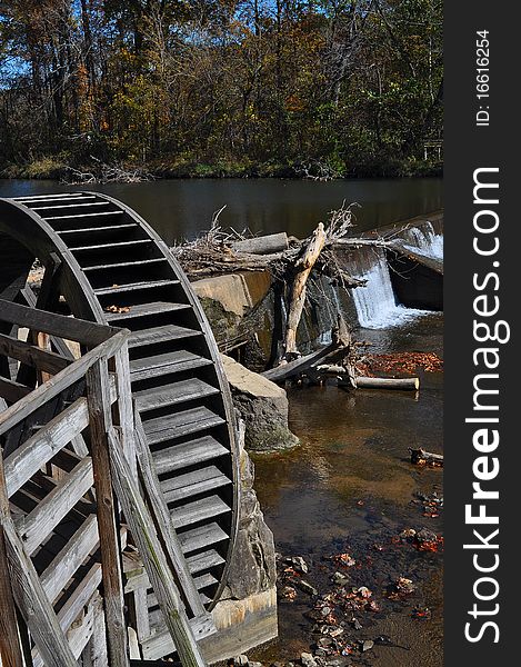 A old mills paddle wheel located in mansfield, indiana. A old mills paddle wheel located in mansfield, indiana