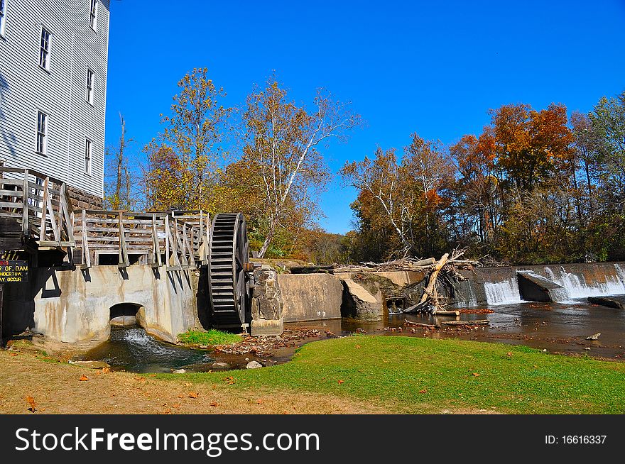 Old mill in mansfield, indiana
