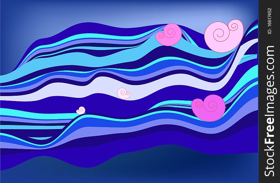 Colorful wave background for your website